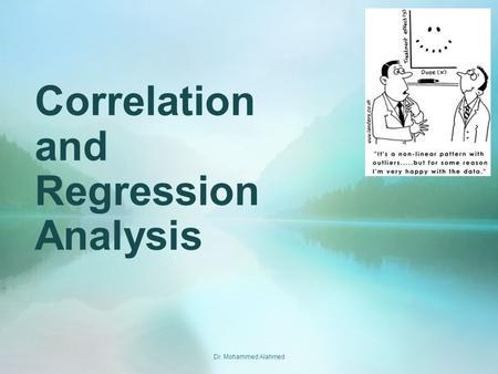 Correlation and Regression Analysis