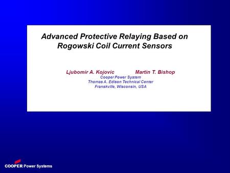 Advanced Protective Relaying Based on Rogowski Coil Current Sensors