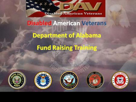 Disabled American Veterans Department of Alabama Fund Raising Training.