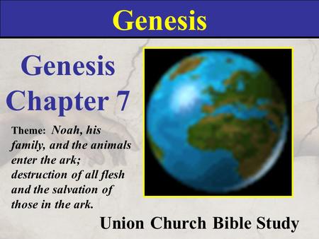 Union Church Bible Study