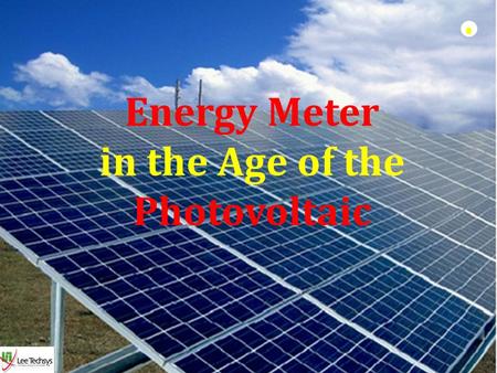 in the Age of the Photovoltaic