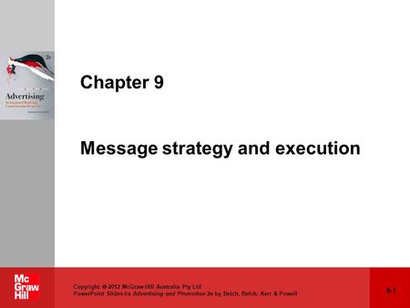 Chapter 9 Message strategy and execution
