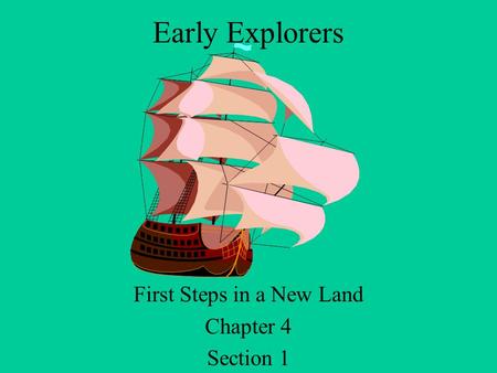 First Steps in a New Land Chapter 4 Section 1