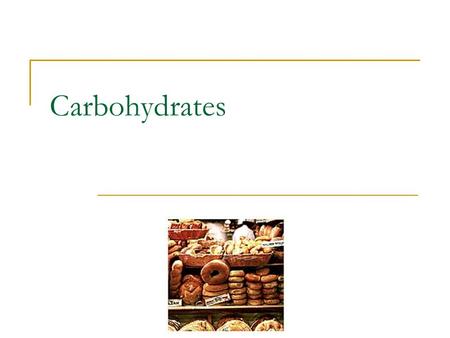 Carbohydrates. What are carbohydrates? 1 of the 6 essential nutrients and your body’s main source of energy Sugars, starches and fibers in your diet.