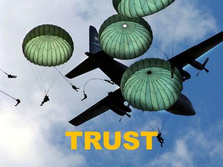 TRUST. Army professionals: Understand and maintain the Trust of their fellow professionals. Build Trust in relationships through candor, transparency,
