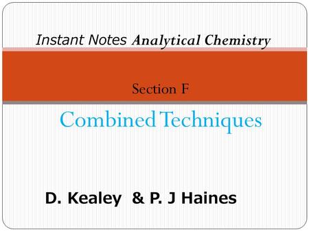 Instant Notes Analytical Chemistry
