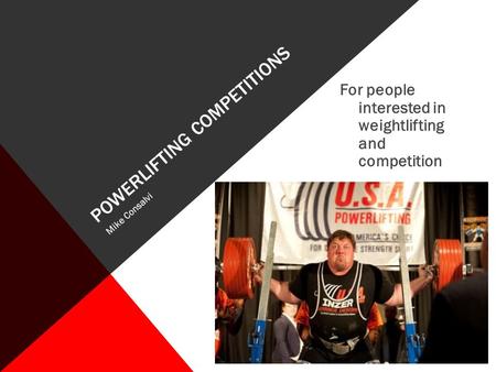POWERLIFTING COMPETITIONS