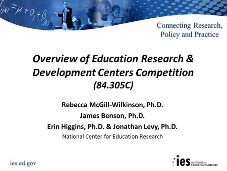 Overview of Education Research & Development Centers Competition (84