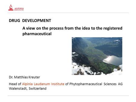 A view on the process from the idea to the registered pharmaceutical