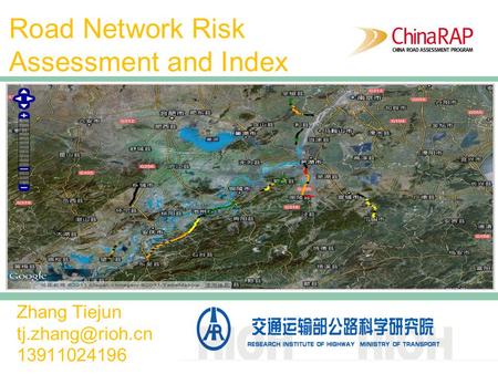Road Network Risk Assessment and Index Zhang Tiejun 13911024196.