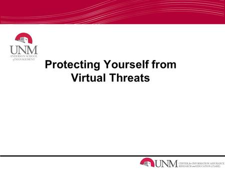 Protecting Yourself from Virtual Threats. Who We Are 2008 LLHS Graduates –BBA with a focus in Operations/Marketing –MBA in Marketing and MIS –BBA with.