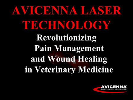 AVICENNA LASER TECHNOLOGY Revolutionizing Pain Management and Wound Healing in Veterinary Medicine.