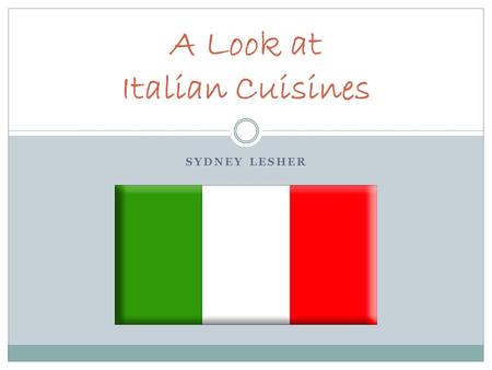 presentation on italian food