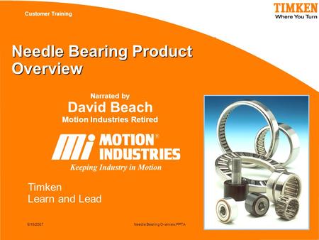 Needle Bearing Product Overview