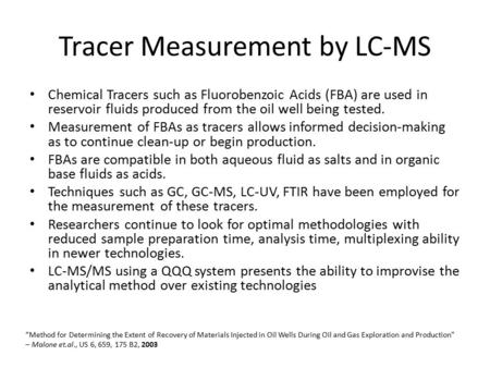 Tracer Measurement by LC-MS