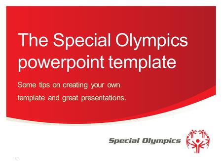 The Special Olympics powerpoint template