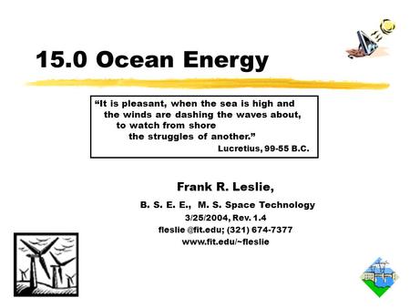 15.O Overview of Ocean Energy