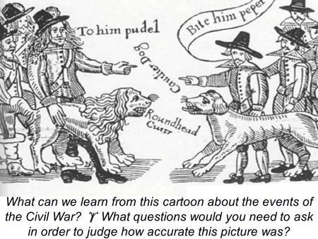  starter activity What can we learn from this cartoon about the events of the Civil War?  What questions would you need to ask in order to judge how.