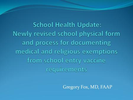 Gregory Fox, MD, FAAP. Asthma in School Asthma is a leading chronic illness among children and adolescents in the United States Up to one in three.