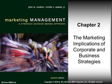 The Marketing Implications of Corporate and Business Strategies
