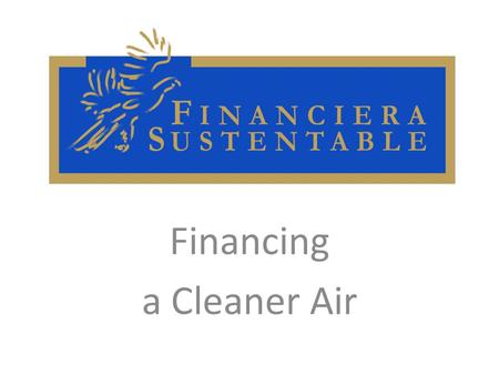 Financing a Cleaner Air. Air pollution: our main enemy Air pollution attempts against our own sustainability since it is the main factor of environmental.