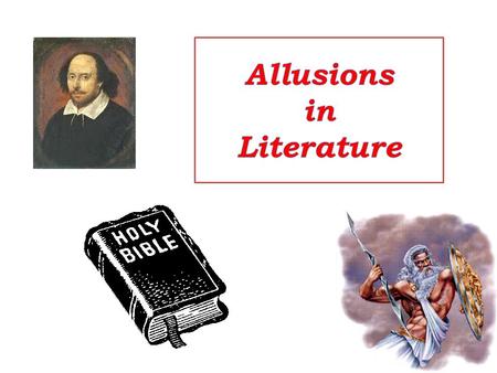 Allusions in Literature
