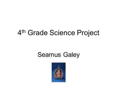 4 th Grade Science Project Seamus Galey. What can make a battery? Can a battery be made with different objects?