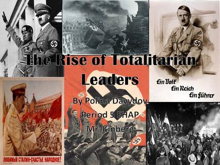 Totalitarianismvs. Older Concepts of Dictatorship -Seek to dominate all-Seek limited, typically political aspects of national lifecontrol -Mobilize.