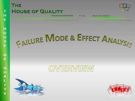 PTY (Ltd)Reg No: 2007/019351/07. FAILURE MODE & EFFECT ANALYSIS 4 th Edition (Including Control Plans) WHAT IS AN FMEA? FMEA is an analytical technique.