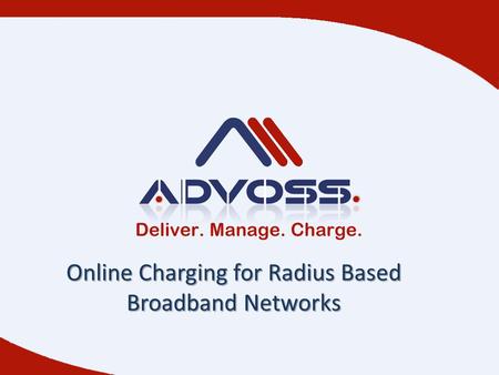Online Charging for Radius Based Broadband Networks.