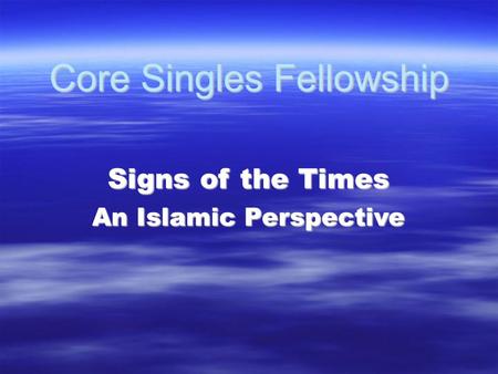 Core Singles Fellowship