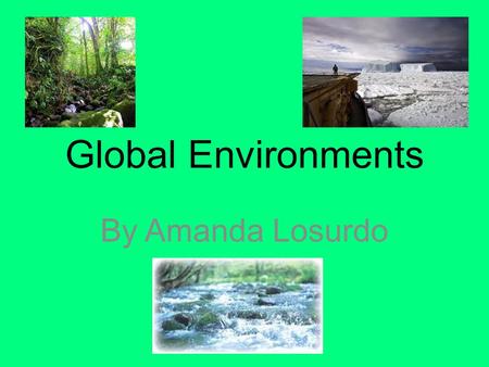 Global Environments By Amanda Losurdo.