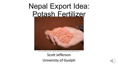 Nepal Export Idea: Potash Fertilizer