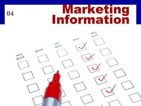 Marketing Info. System Marketing Information System (MIS)