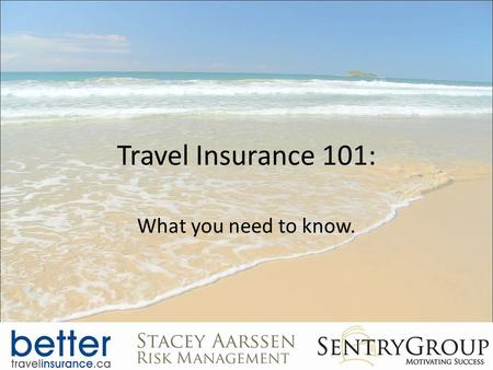 Travel Insurance 101: What you need to know.. Introduction.