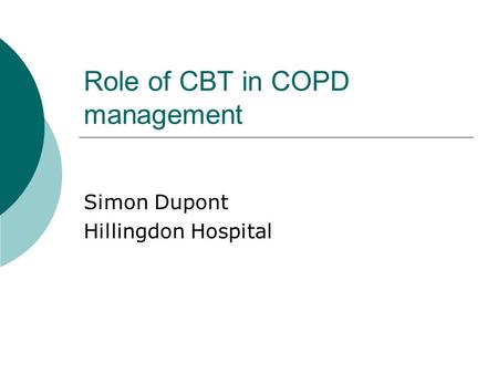 Role of CBT in COPD management