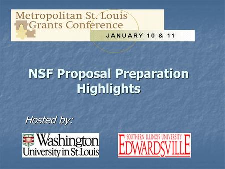 NSF Proposal Preparation Highlights