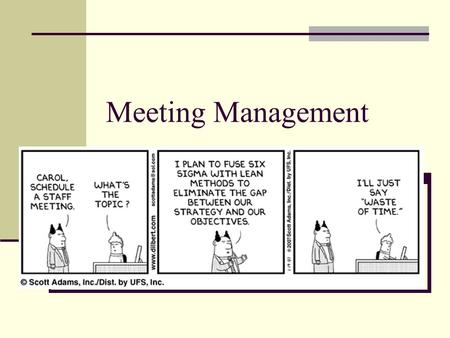 Meeting Management.