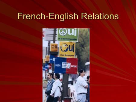 French-English Relations