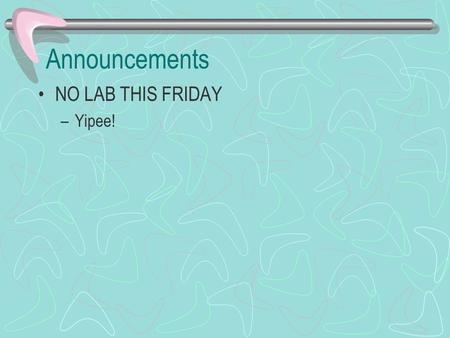 Announcements NO LAB THIS FRIDAY –Yipee!. Getting it Online MSU makes it easy for us to create our own personal websites A little harder in the outside.