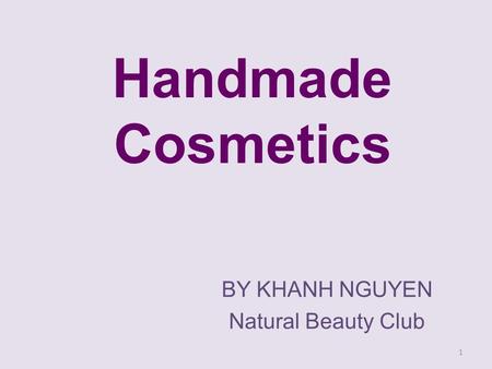 BY KHANH NGUYEN Natural Beauty Club