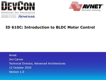 ID 610C: Introduction to BLDC Motor Control