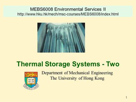 Thermal Storage Systems - Two