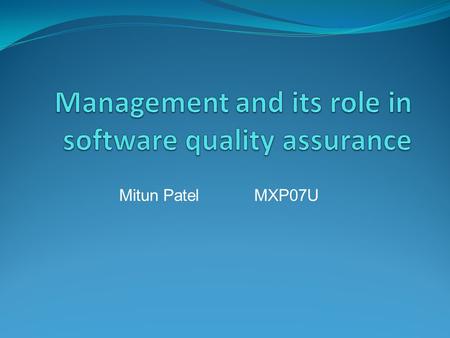 Mitun PatelMXP07U. Organisational structure Top management; this includes the organisation’s general manager and its executives Department managers; this.