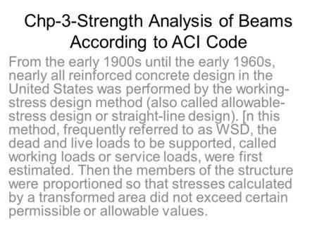 Chp-3-Strength Analysis of Beams According to ACI Code