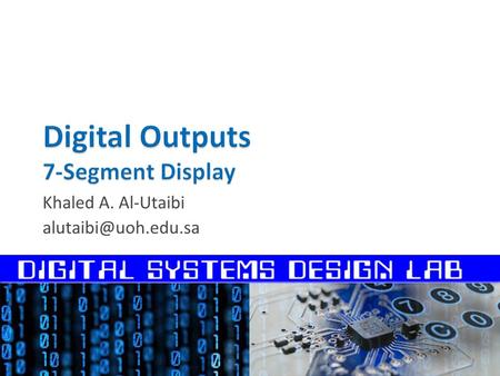 Digital Outputs 7-Segment Display