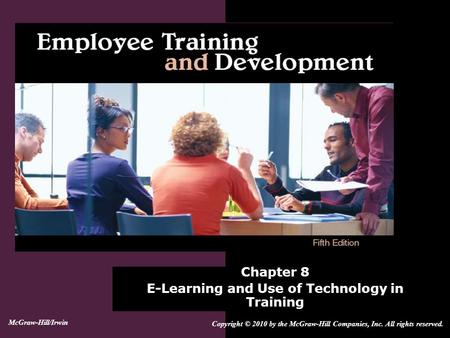 Chapter 8 E-Learning and Use of Technology in Training
