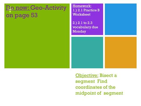 Do now: Geo-Activity on page 53