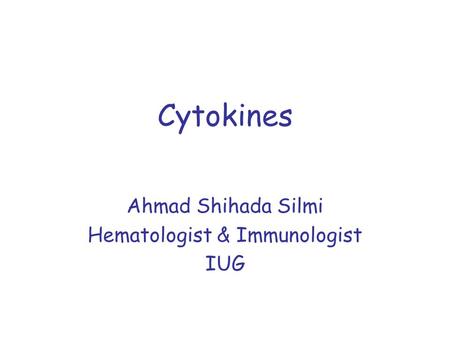 Ahmad Shihada Silmi Hematologist & Immunologist IUG