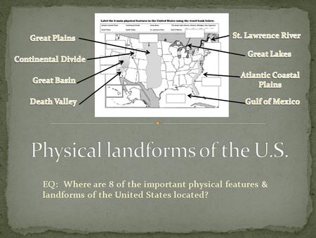 Physical landforms of the U.S.